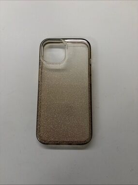 Glitter Clear Protective iPhone 13 Case - Gold